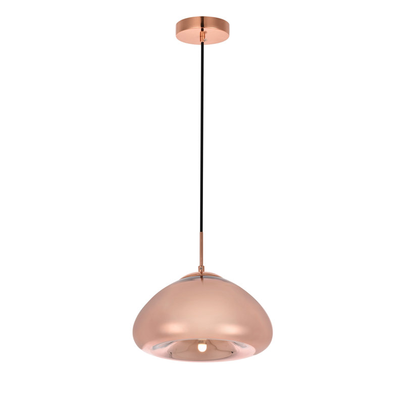Gwenda 1 - Light Single Pendant, 68" H x 11" W x 11" D, Copper
