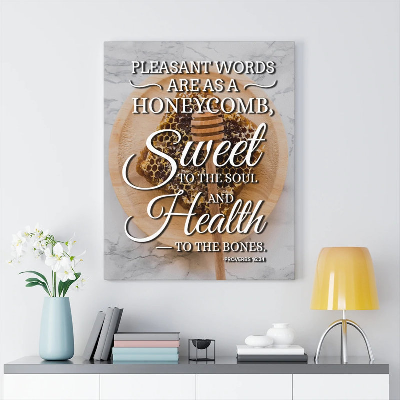 Pleasant Words - Wrapped Canvas Print, 61cm H x 46cm W