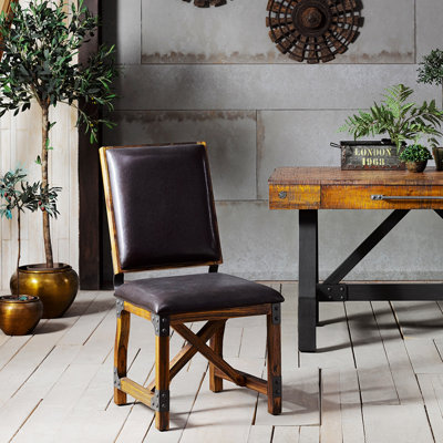 Brandell Unfinished Side Chair Leather Dining Chair Dining Room Chair