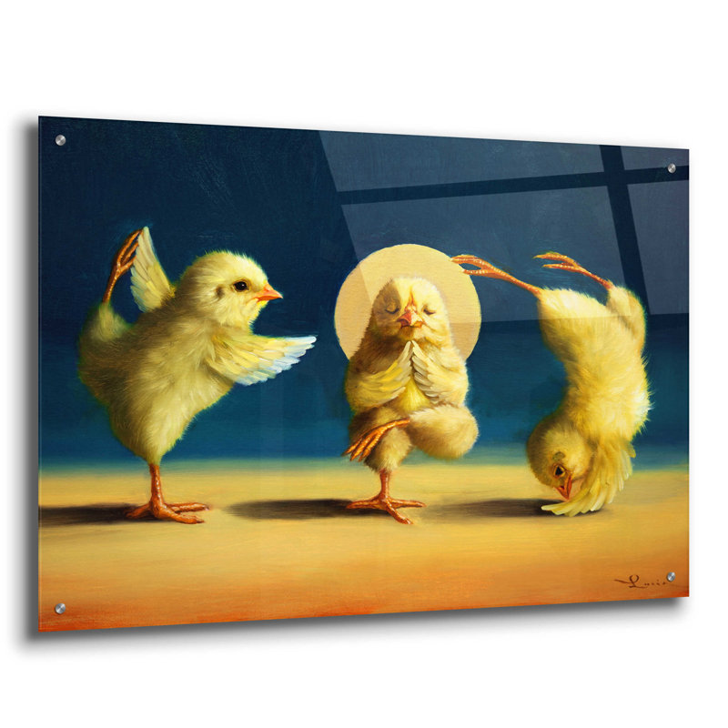 Yoga Chicks Three - impression sans cadre, H 24 po x l 36 po x P 0,2 po