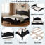 Lit plateforme de style rétro avec support en lattes de bois-1199869602-1199869604