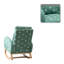 Chaise berçante de style Mid-Century avec poche latérale et dossier haut rembourré