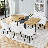60" Wood Dining Table Set With 6 PU Leather Chairs-114023450-125797562