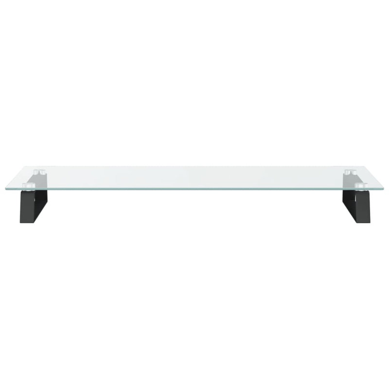 Dashira Monitor Stand, 8cm H x 80cm W x 35cm D, Black