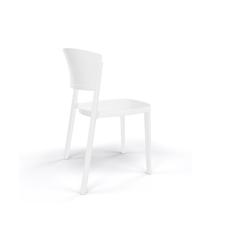 Chaise d'appoint empilable Sevan, Blanc