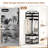 4-in-1 Metal Corner Hall Tree Organizer – Freestanding Entryway Rack with 4 Mesh Shelves, 12 Movable Hooks & Shoe Shelf – Space-Saving Storage for Bedroom, Living Room, Office