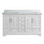 Meuble-lavabo double autoportant de 60 po avec pierre artificielle entièrement assemblé-130180588