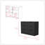 Commode de commode, quatre tiroirs, finition wengé noir-1475116584