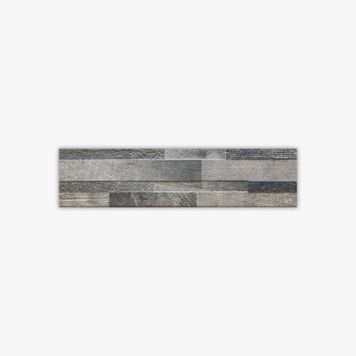 Cementworks Charcoal Matte 6x24 Porcelain Ledger Panel