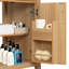 Meuble-lavabo simple en bois 24 po avec cadre en bois massif, 2 portes à fermeture douce, 1 tiroir rabattable, tablette réglable, armoire de rangement moderne-87099500