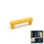 Poignée d'armoire moderne de style Mid-Century ROUS, 3 po, tournesol (jaune)-111786460-112192732