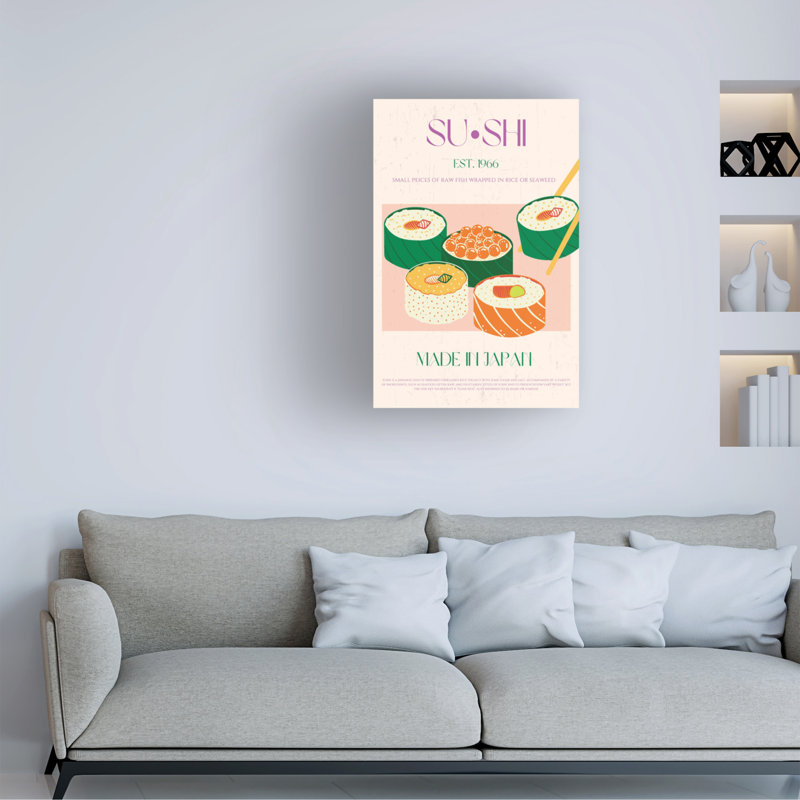 Impression sur toile de nazma khokhar sushi, H 24 po x l 16 po x P 2 po