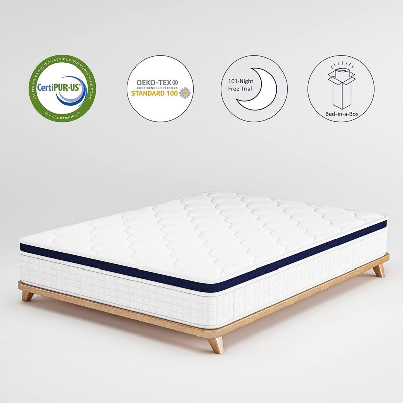 Matelas pour canapé-lit en mousse viscoélastique de taille moyenne 10 po Alwyn Home Liskeard