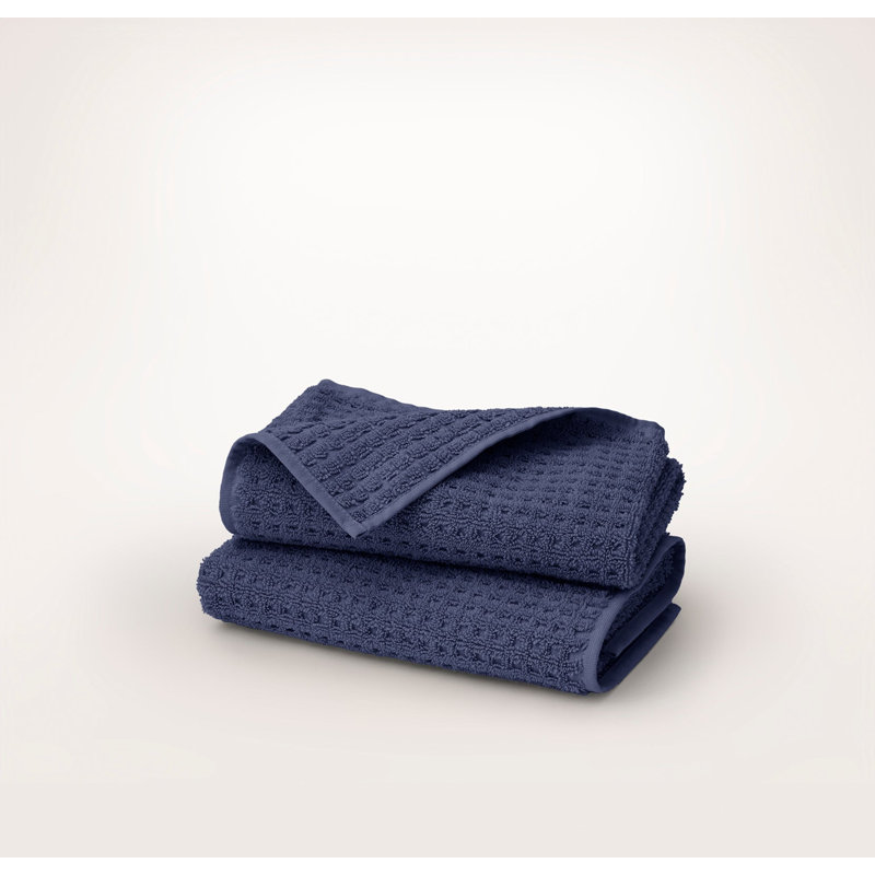 Turkish Waffle Bath Sheet Set, Coastal Navy, 6 Pieces: 2 Bath Sheet, 2 Washcloth, 2 Hand Towel