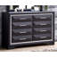 Commode 8 tiroirs, commode de rangement, noir