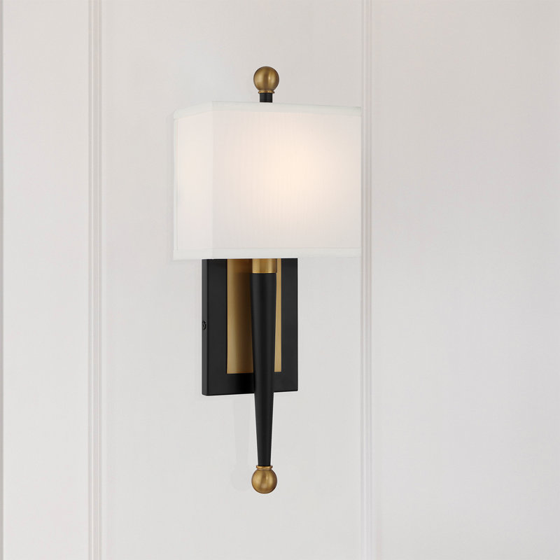 Carnell 1 Light  Sconce, Black
