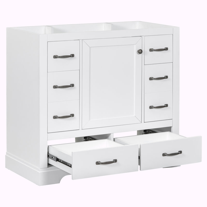 35,5 base de meuble-lavabo simple seulement, Blanc