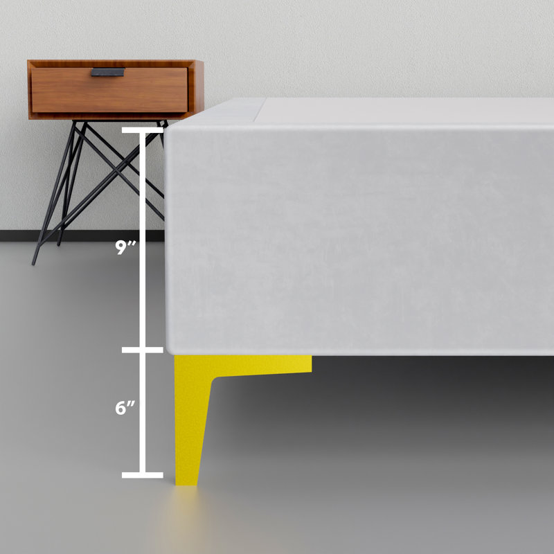 Alisiah Upholstered Platform Bed, Full, White