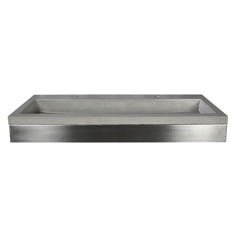 Zaca 48" Wall-Mounted Single Bathroom Vanity Set, No Faucet Hole, Ash