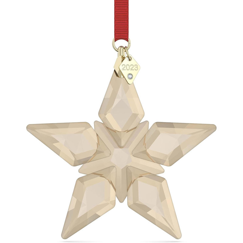 Annual Edition 2023 Snowflake Hanging Ornament Set, Clear Swarovski Crystals, Part Of The Swarovski Annual Edition Collection