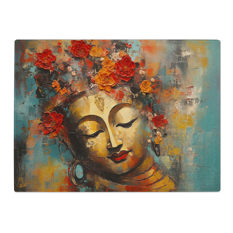 Buddha Expressionism  Glass Chopping Board