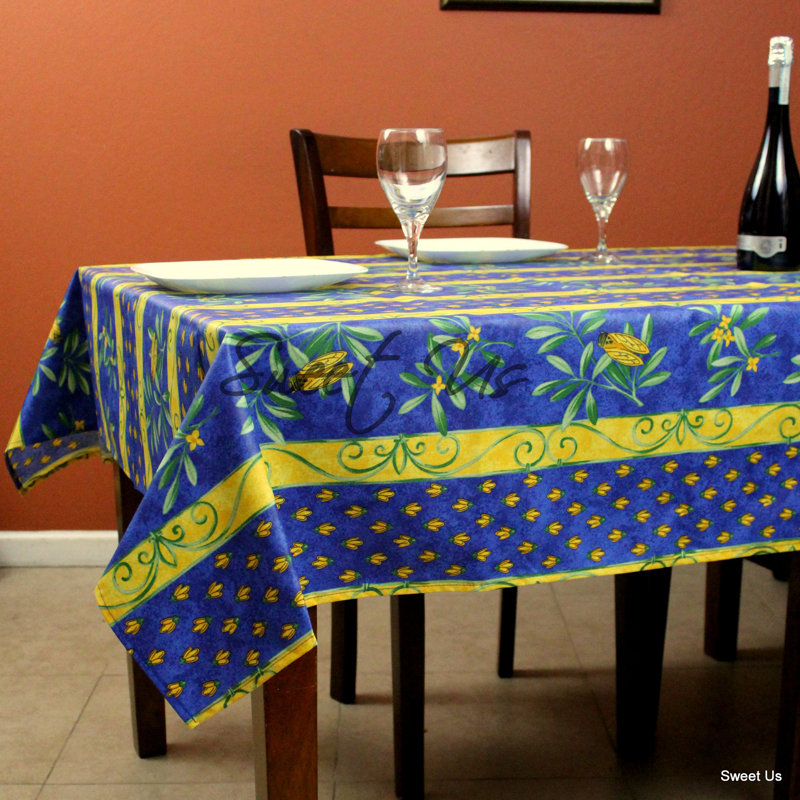 Nappe essuyable rectangulaire 60 x 78 po, L 60 po x l 60 po, Floral 2