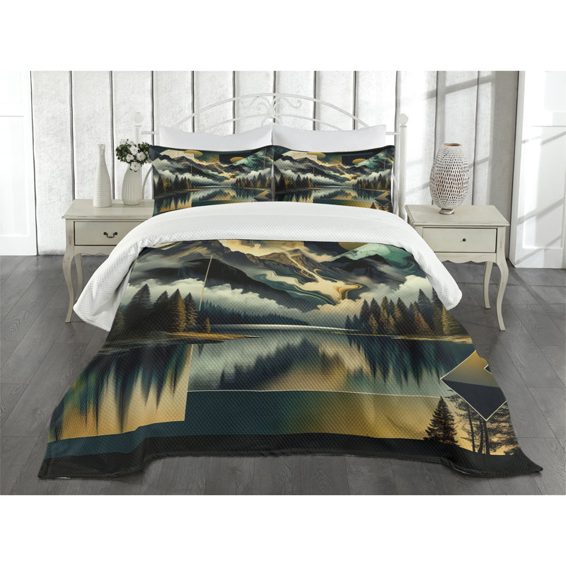 Polyester Coverlet, Queen Coverlet / Bedspread + 2 Standard Shams