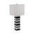 27" Holzwarth Marble Table Lamp, Black/White