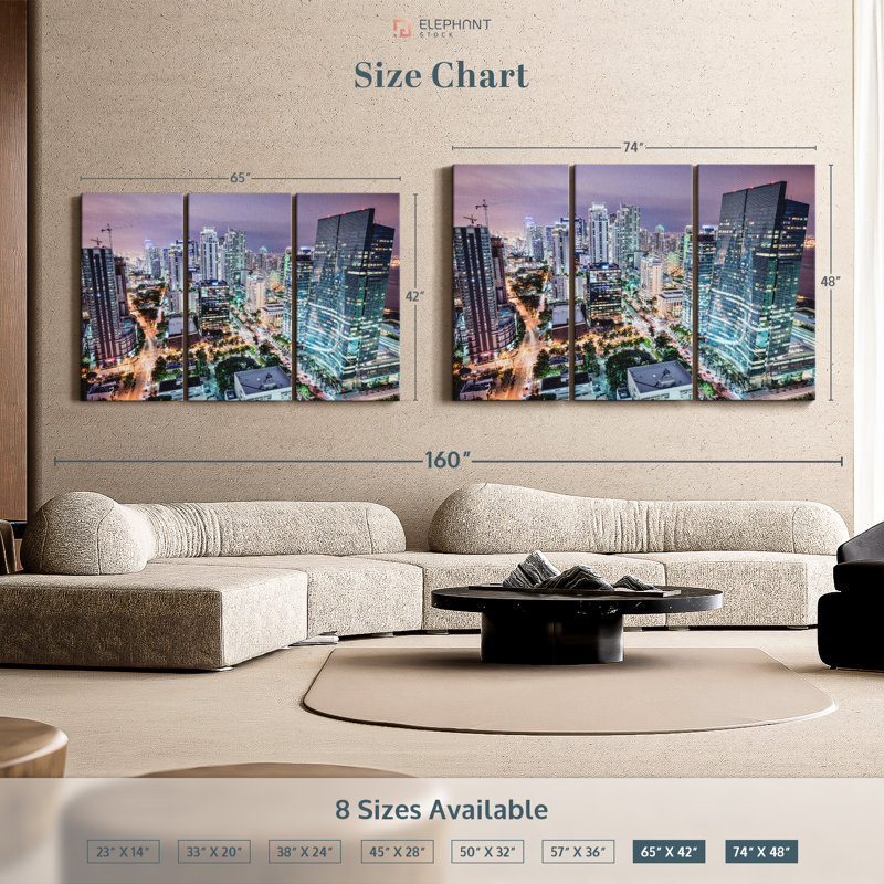 «Florida At Night» sur toile, H 48 po x l 74 po x P 1,25 po