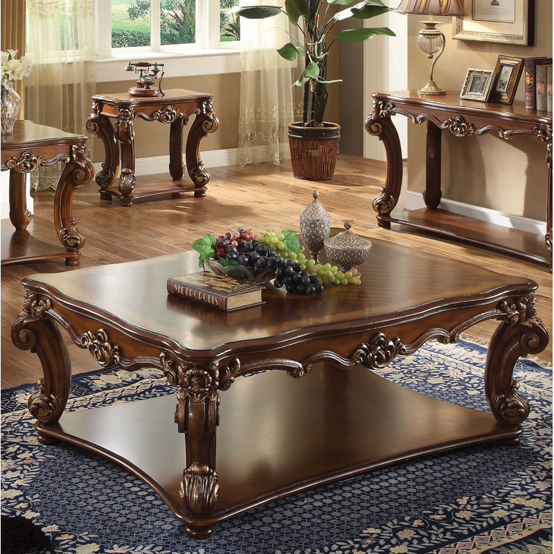 Carlene Single Coffee Table, Cherry, 21" H x 59" W x 41" D