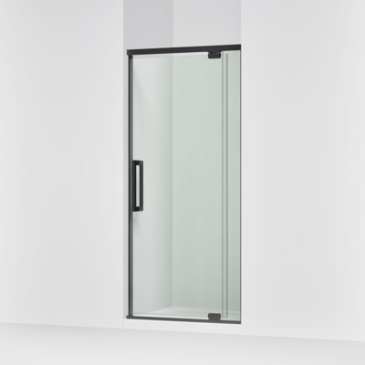Statement76" H Pivot Shower Door With 5/16"-Thick Glass