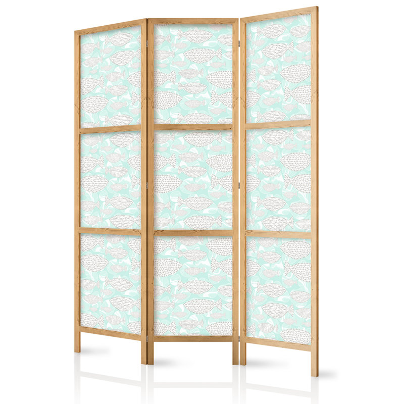 171cm H Solid Wood Folding Room Divider, 171cm H x 135cm W x 1.2cm D