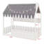 Lit de plancher pour enfant équipé d'une clôture de sécurité, d'une tente de jeu, de lumières décoratives et de compartiments de rangement-8303443
