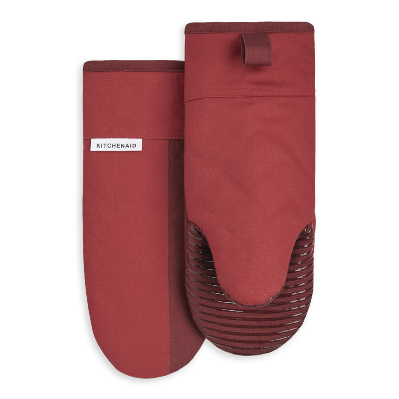 KitchenAid 2-Pieces Oven Mitt, Passion Red/Bordeaux
