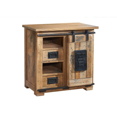 Railway Solid Wood 70cm W 2 - Drawer Chest of Drawers