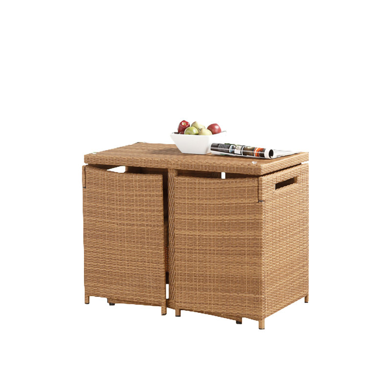 Tylane 2 - Person Wicker Patio Dining Set Rectangular Table