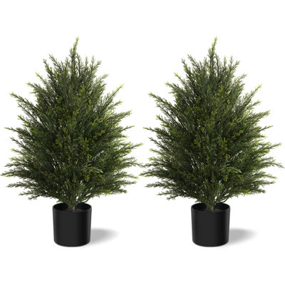 25?Cute Artificial  Cedar Potted Plant A Set