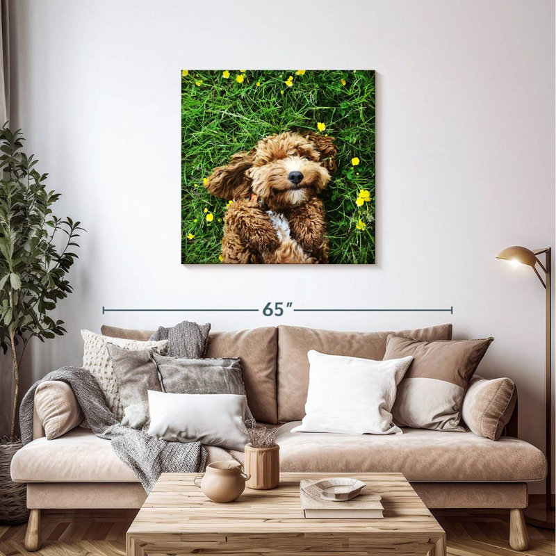 Crowle Happy Cockapoo Dog, 36" H x 36" W