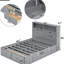Grand lit plateforme avec rangement hydraulique, tête de lit à DEL et 2 tiroirs de chargement, compartiment en bois gris, tête de lit, possibilité-1788020111-1788020108