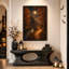 "Autumn Forest Path And Stream Under Full Moon", art mural sur toile-1366237878