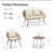 Leleifi 4 Pieces Patio Conversation Set, with Loveseat and Side Coffee Table