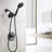 Wall Mounted Shower Head With Handheld - 6 Function Spray Patterns Abs Rain And Power Fog Pattern Included