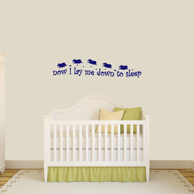 Adhésif décoratif "me me permettant now to sleep", Bleu marine