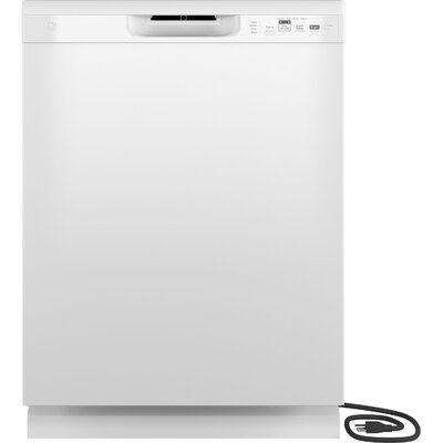 24"" 59 dBA Built-in Full Console Dishwasher -  GE, GDF511PGRWW