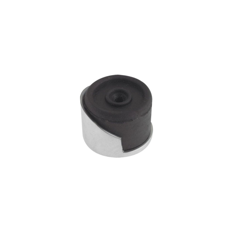 Brass Floor Door Stop, Satin Chrome