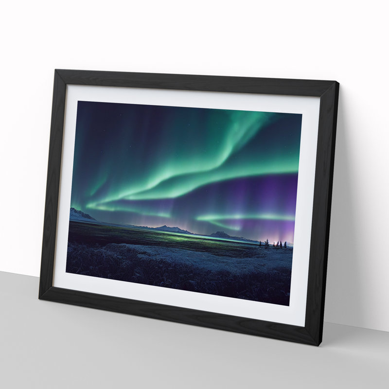 The Showstopping Northern Lights - Framed Print, Black, 34cm H x 46cm W x 2cm D