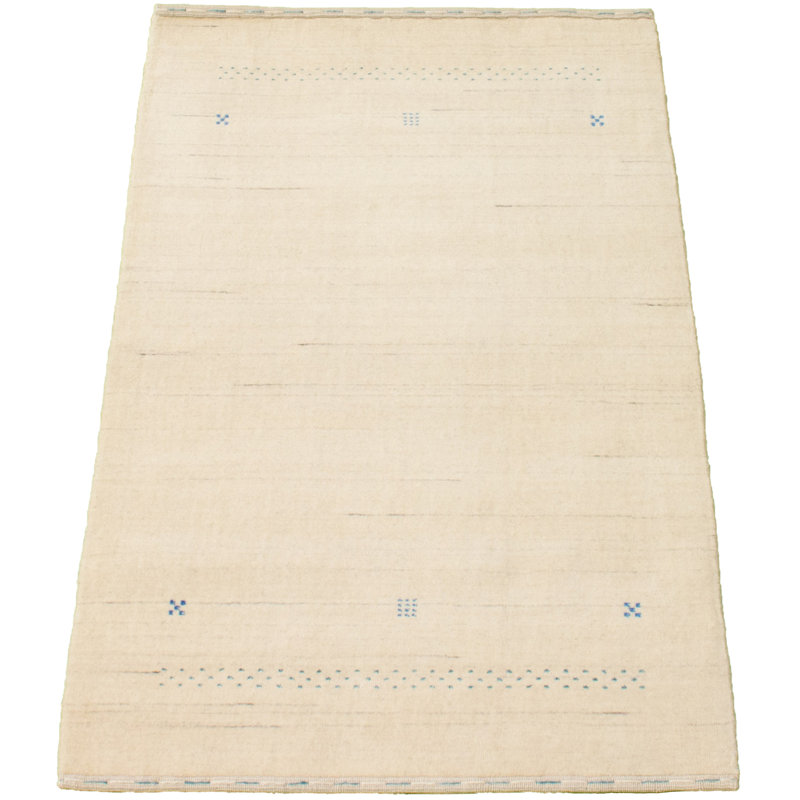 Tapis décoratif en laine noué à la main de conception unique 3 pi 1 po x 5 pi 1 po noué à la main new age