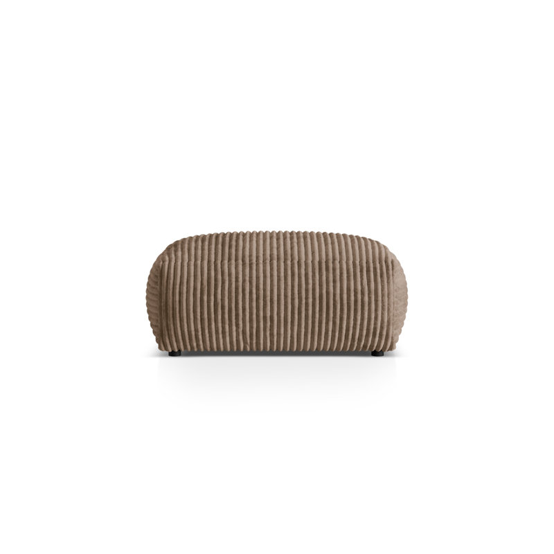 Carlens 65cm Wide Solid Colour Pouffe Ottoman, Acorn