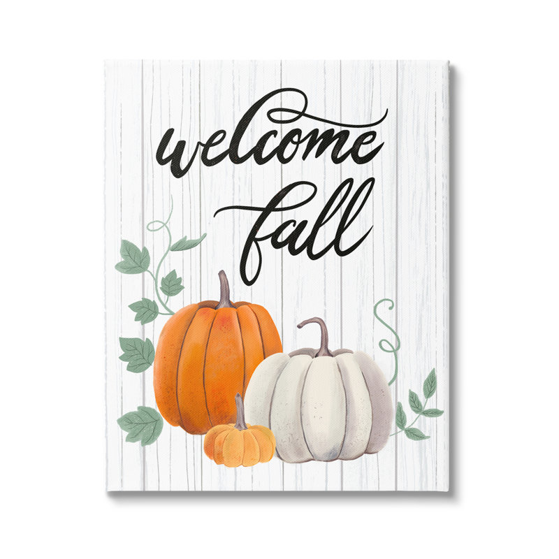 «Welcome Fall», calligraphie rustique à motif citrouille noire, estampe numérique encadrée, art texturé par Sharon Lee