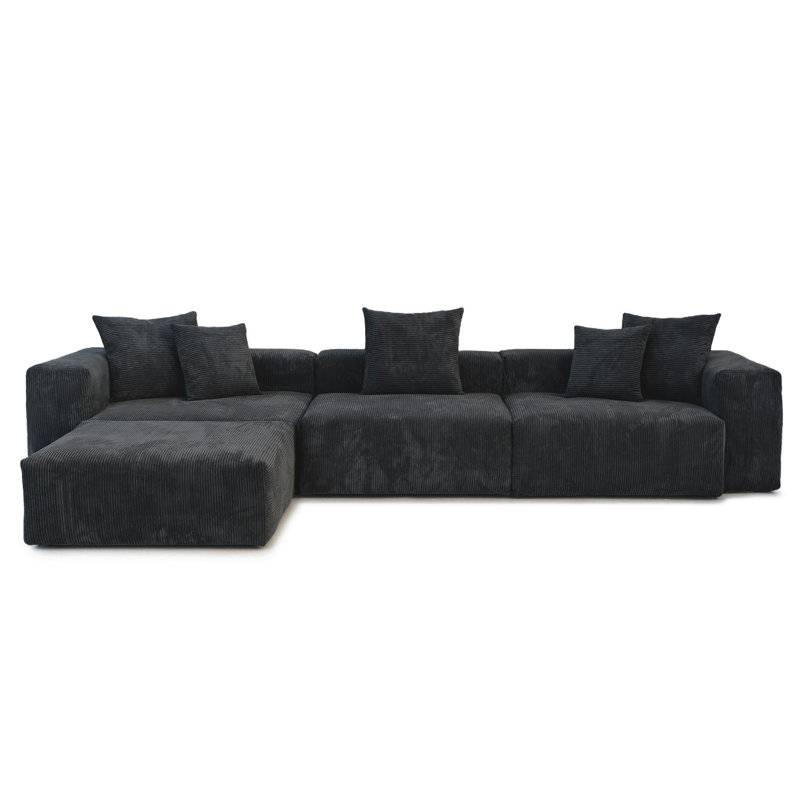 Raghnaid 4 - Piece Corduroy Sectional